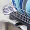 mDesign Alloy Steel Sink Dish Drying Rack Holder with Swivel Spout